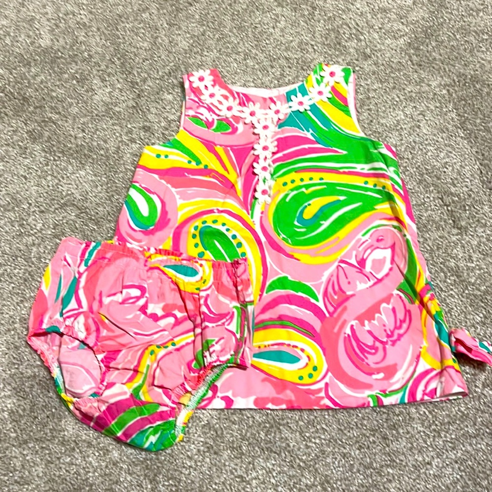 Flamingo design Lilly pulitzer dress